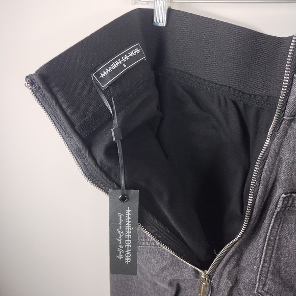 NWT Maniere De Voir Fold over Waistband Jeans Size 8 - Picture 9 of 13